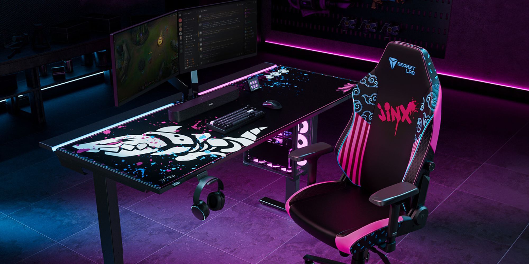 Secretlab Launches New League of Legends ‘Jinx Version’ MAGNUS Professional Desk